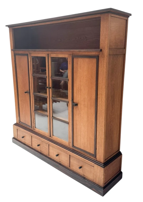 Art Deco Modernist Four-Door Bookcase, 1920s